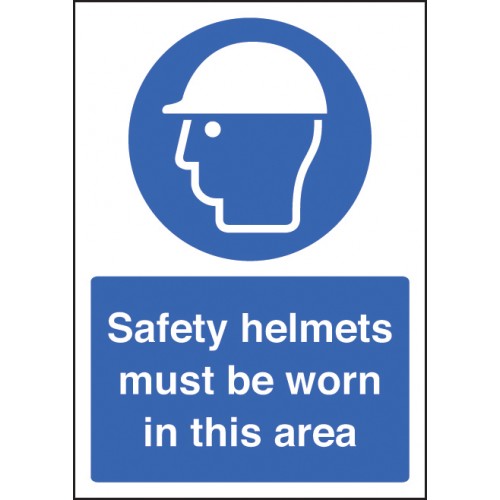 Safety Helmet Must Be Worn - A4 Rp