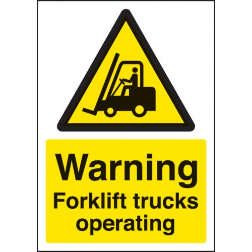 Warning Forklift Trucks Operating - A4 Sav