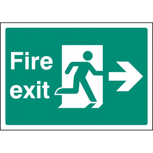 Fire Exit Right - A4 Rp