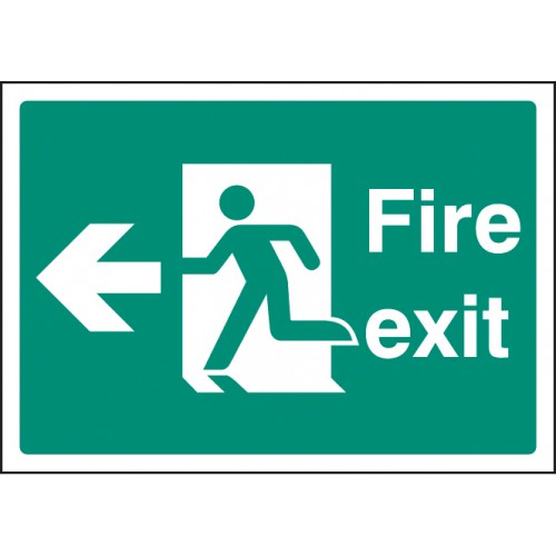 Fire Exit Left Diabond 400x600mm