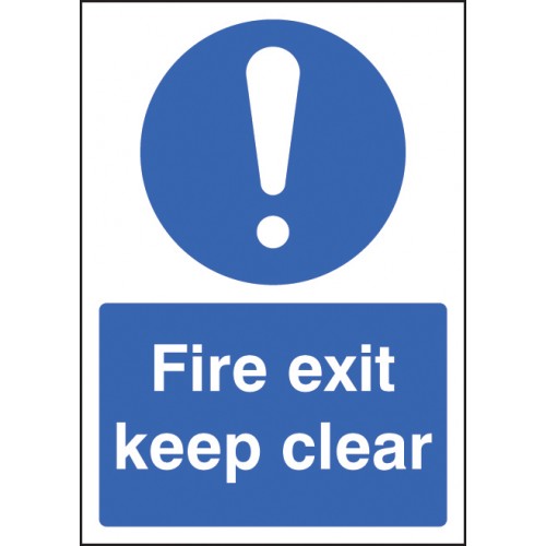 Fire Exit Keep Clear - A4 Rp |  |  Miscellaneous