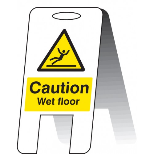 Caution Wet Floor (self Standing Folding Sign)