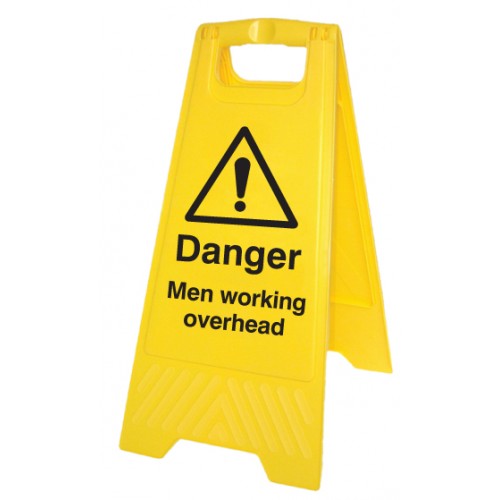 Danger Men Working Overhead (free-standing Floor Sign)