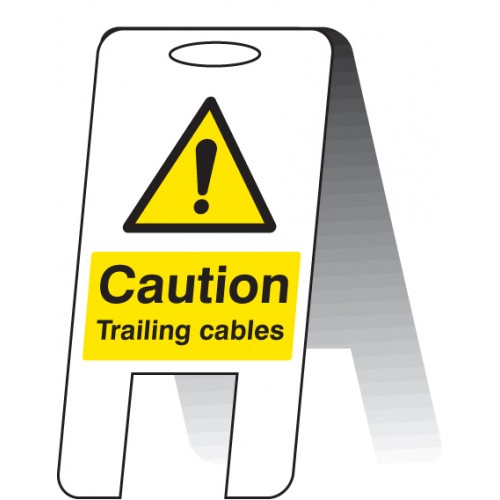 Caution Trailing Cables (self Standing Folding Sign)