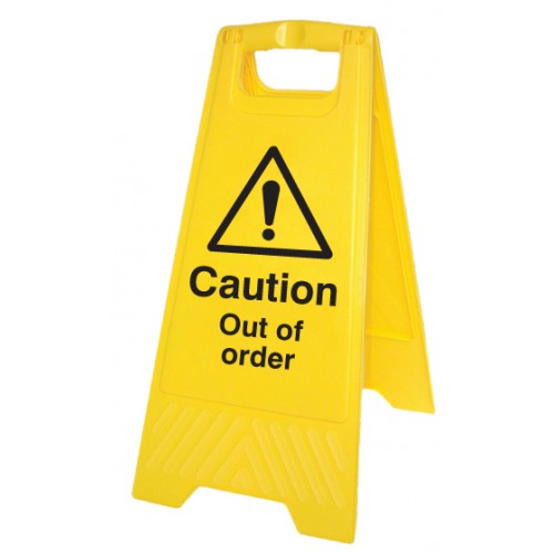 Caution Out Of Order (free-standing Floor Sign)