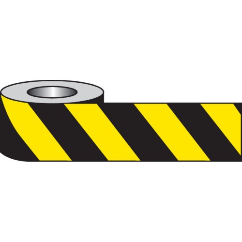 Black & Yellow Non-adhesive Barrier Tape