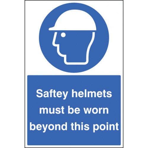 Safety Helmets Must Be Worn Floor Graphic 400x600mm