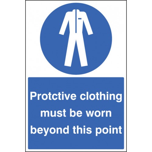 Protective Clothing Must Be Worn Floor Graphic 400x600mm