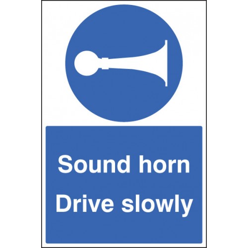 Sound Horn Drive Slowly Floor Graphic 400x600mm