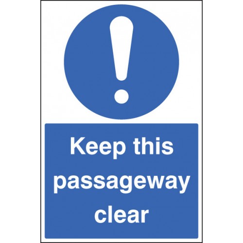 Keep This Passageway Clear Floor Graphic 400x600mm