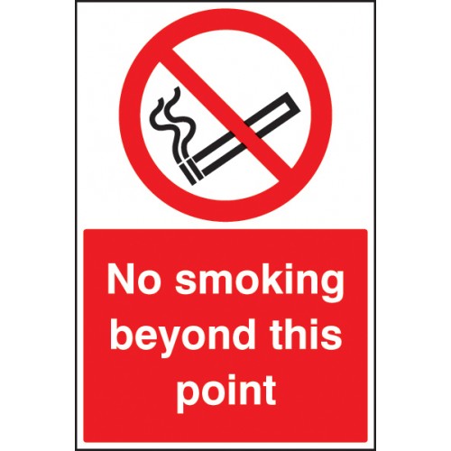 No Smoking Beyond This Point Floor Graphic Diabond 400x600mm