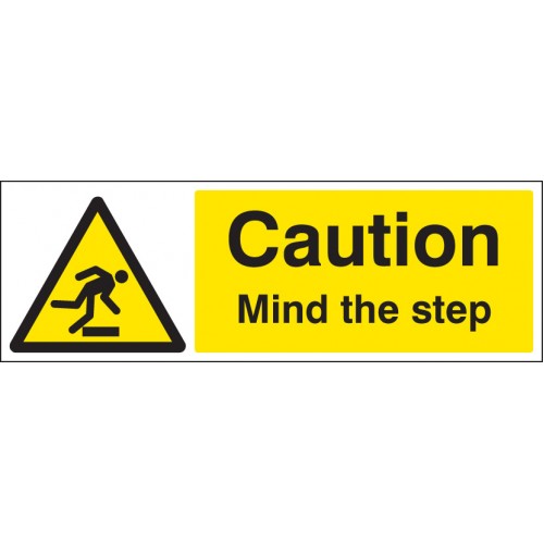 Mind The Step Floor Graphic 300x100mm
