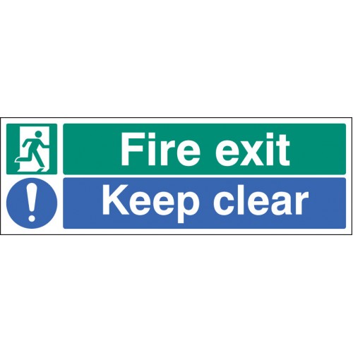 Fire Exit Keep Clear Floor Graphic 600x200mm