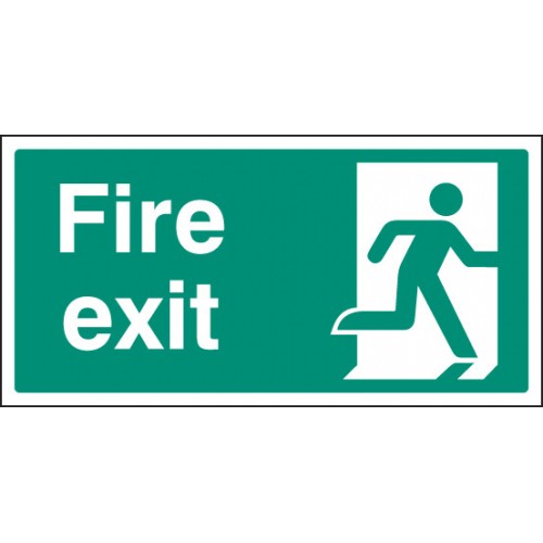 Fire Exit Floor Graphic 400x200mm