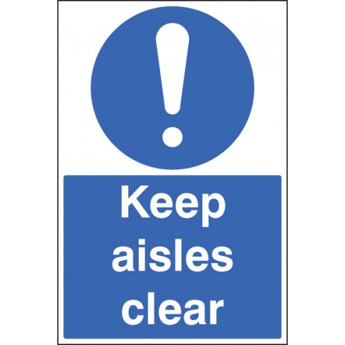 Keep Aisles Clear Floor Graphic 400x600mm