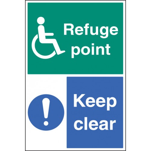 Refuge Point Keep Clear Floor Graphic 400x600mm