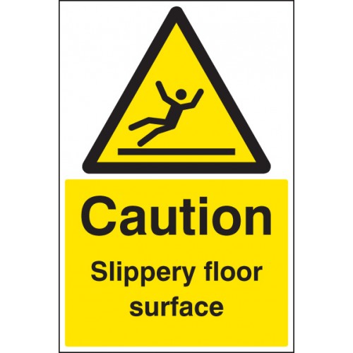 Caution Slippery Surface Floor Graphic 400x600mm