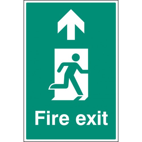 Fire Exit Up Floor Graphic 400x600mm