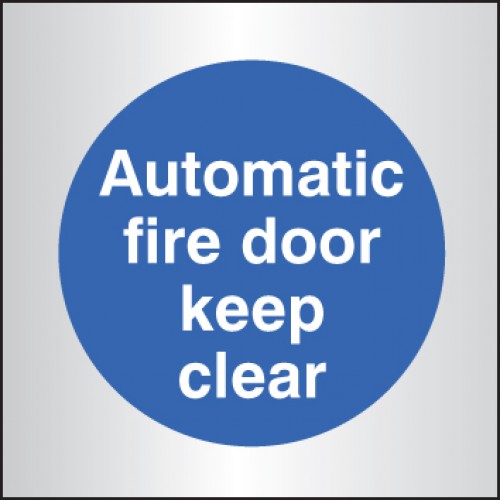 Auto Fire Door Keep Clear 70x70mm Aluminium