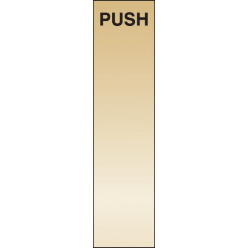 Push Engraved Brass Effect Pvc Door Plate
