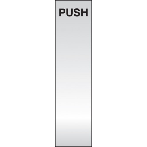 Push Engraved Aluminium Effect Pvc Door Plate