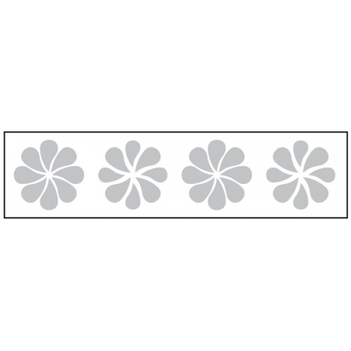 Glass Safety Highlighting Frosted Crystal Decals 150x1000mm Length - Flower