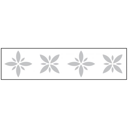 Glass Safety Highlighting Frosted Crystal Decals 150x1000mm Length - Flower2
