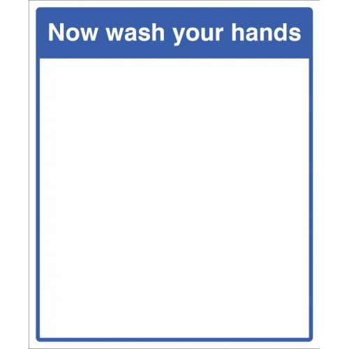 Mirror Message - Now Wash Your Hands 405x485mm