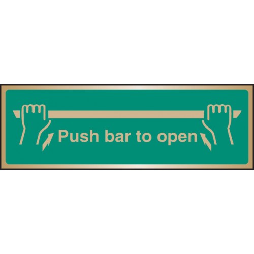 Push Bar To Open Brass 300x100mm