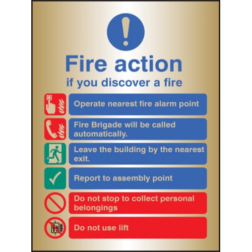 Fire Action Auto Dial With Lift - Brass