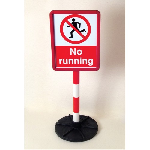 Bespoke Sign In Red Frame On Post C/w Base