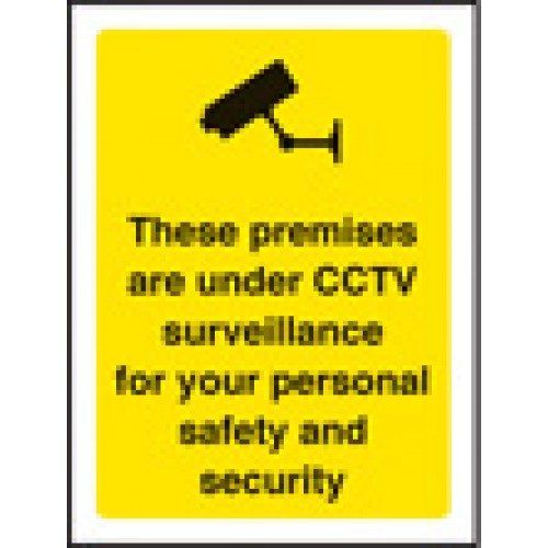 Premises Are Under CCTV Surveillance 75x100mm Sav On Face