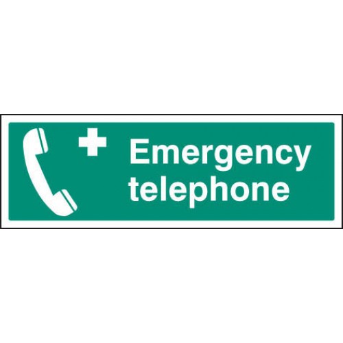 Emergency Telephone Rigid Plastic 150x200mm