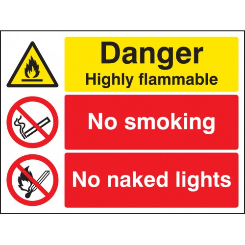 Danger Highly Flammable No Smoking No Naked Lights