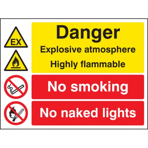 Explosive Atmosphere Highly Flammable No Smoking/naked Lights