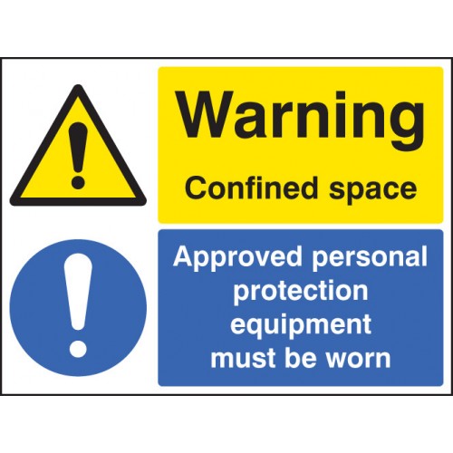 Warning Confined Space Approved PPE Must Be Worn