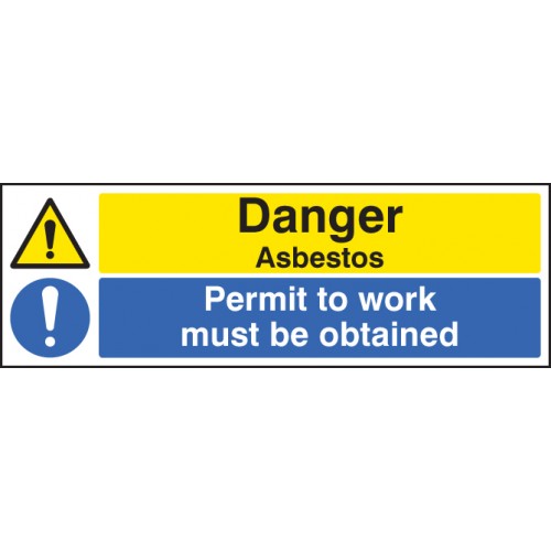 Danger Asbestos Permit To Work Must Be Obtained