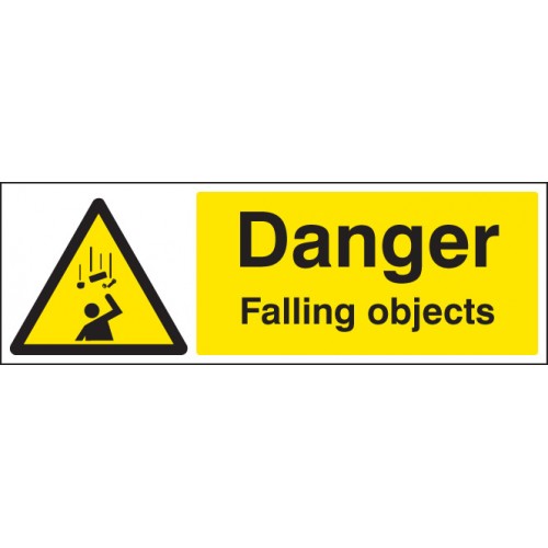 Danger Falling Objects | 600x200mm |  Rigid Plastic