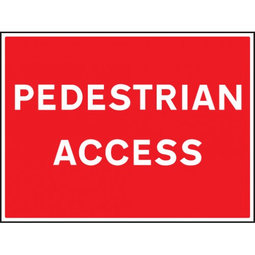 Pedestrian Access | 600x450mm |  Rigid Plastic
