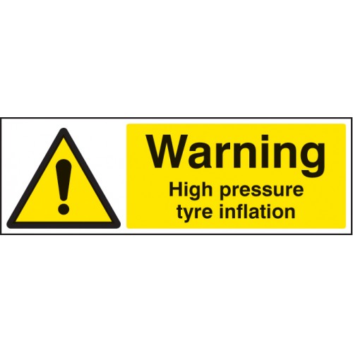 Warning High Pressure Tyre Inflation