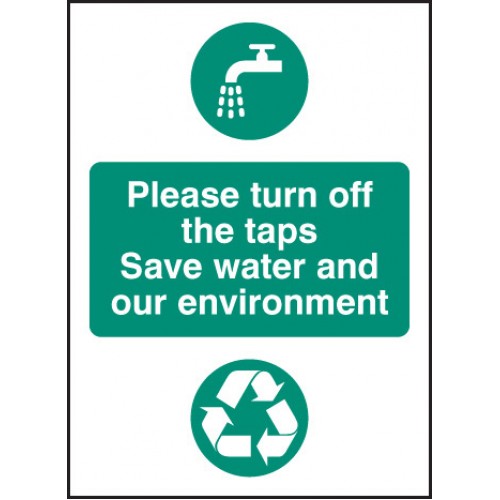 Please Turn Off The Taps, Save Water And Environment