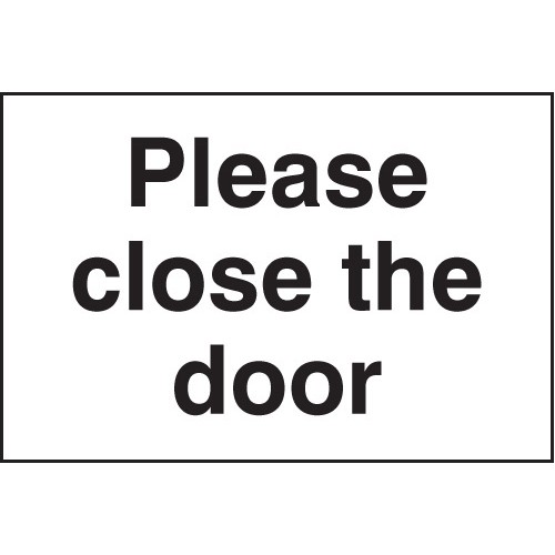 Please Close The Door Rigid Plastic 300x400mm