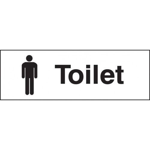 Toilet (with Male Symbol) Rigid Plastic 300x100mm