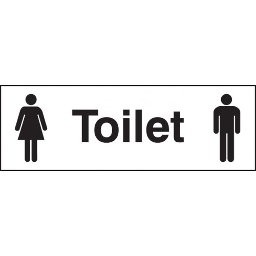 Toilet (with Male And Female Symbol) Self Adhesive Vinyl 600x200mm