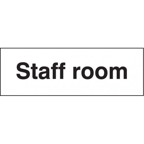 Staff Room Rigid Plastic 150x200mm