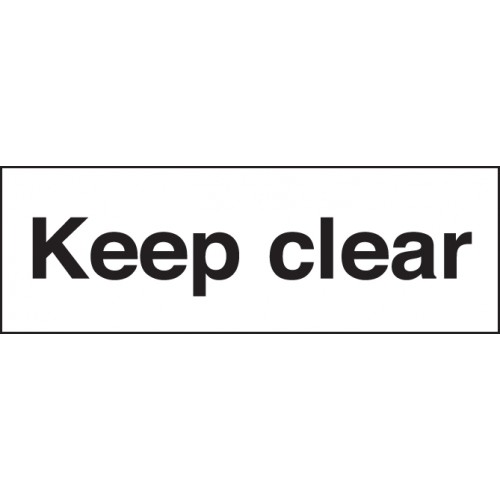 Keep Clear | 300x100mm |  Rigid Plastic