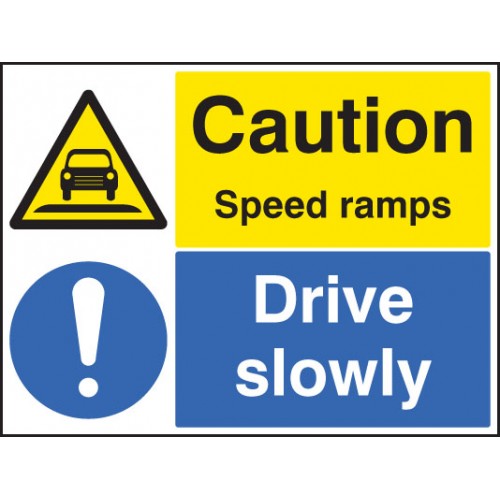 Caution Speed Ramps Drive Slowly