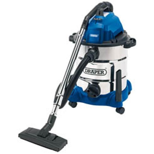 DRAPER 30L 1400W Wet and Dry Vacuum Cleaner with Integrated 230V Power Socket