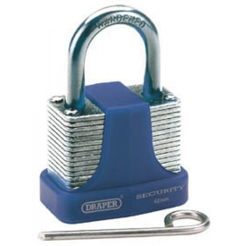 42mm Reset-able 3 Number Combination Laminated Steel Padlock with Hardened Steel Shackle and Bumper