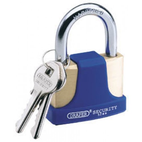 42mm Solid Brass Padlock and 2 Keys with Hardened Steel Shackle and Bumper